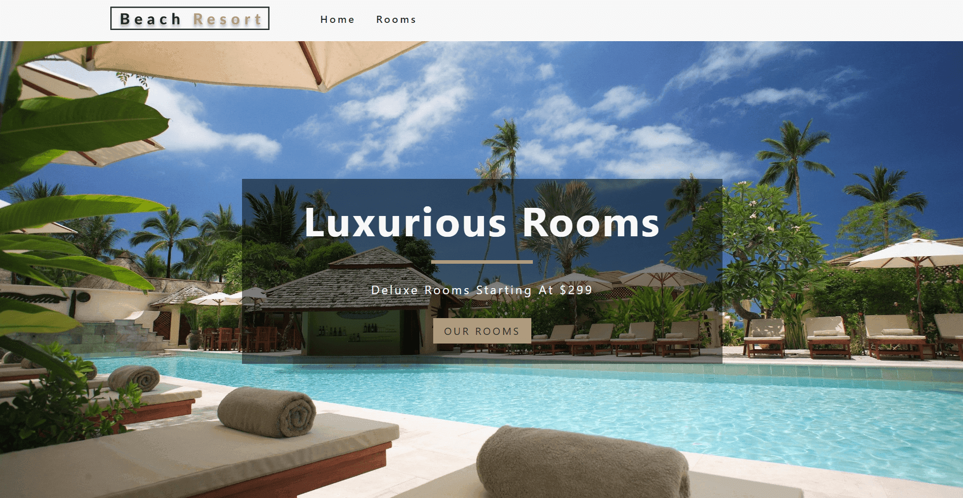 Beach Resort (Hotel Room Booking System) screenshot