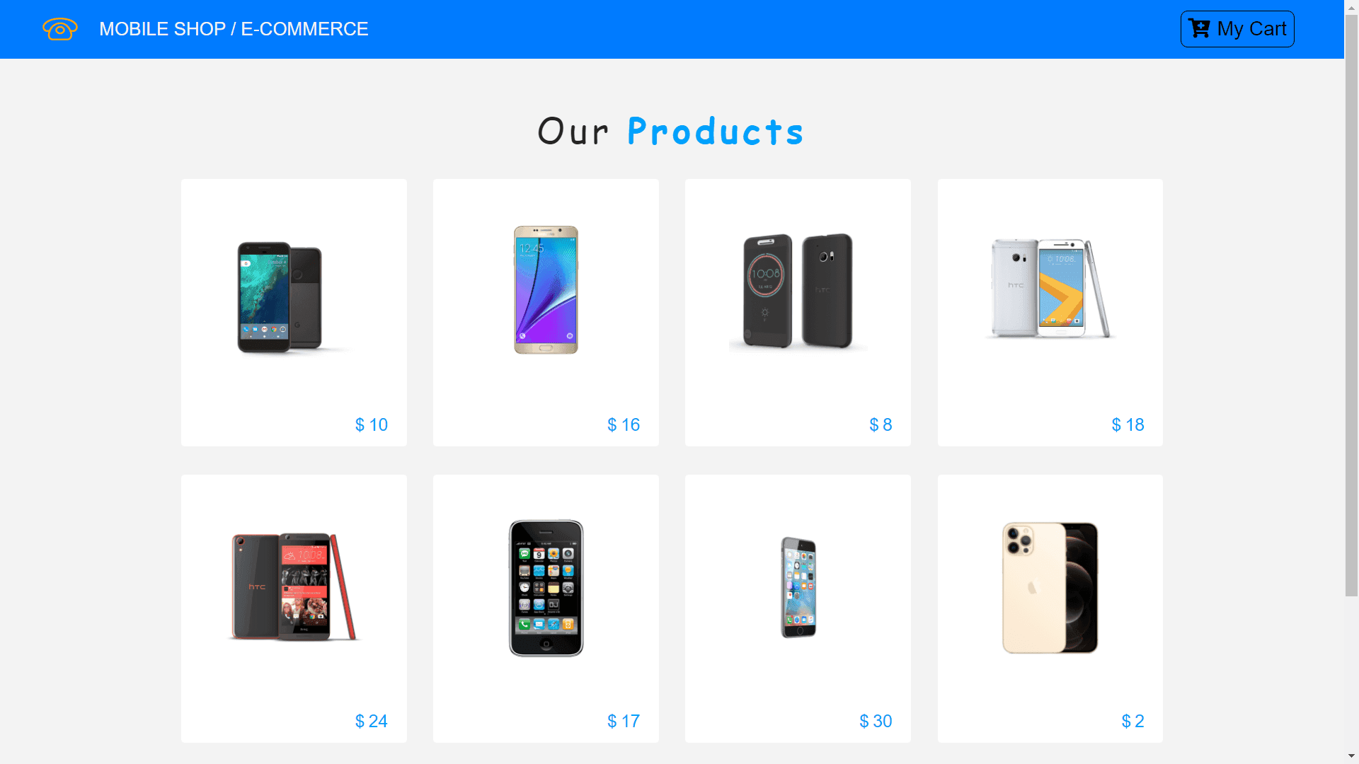 Mobile Shop (E-Commerce) screenshot
