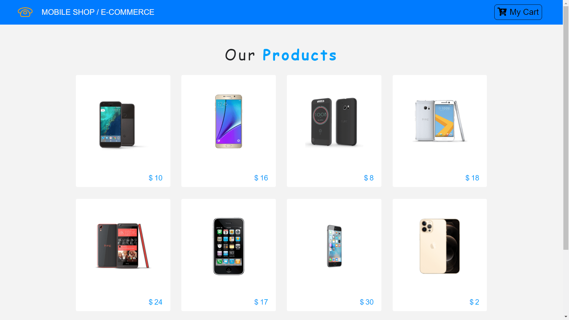 Mobile Shop (E-Commerce)